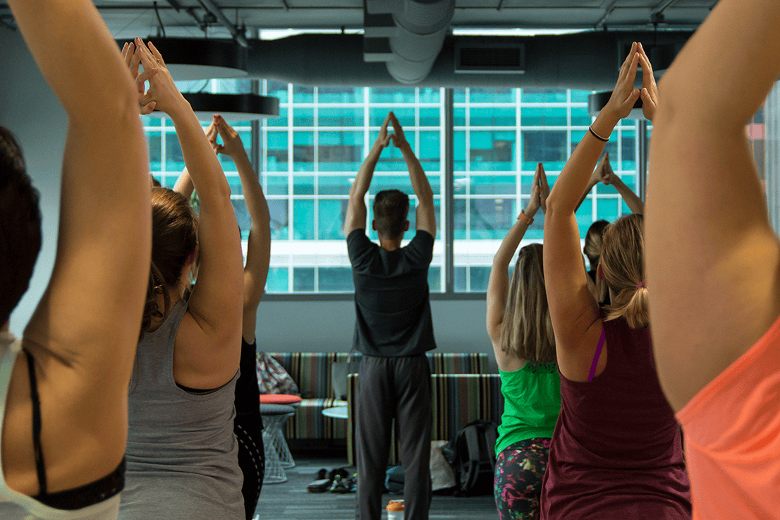 Yoga with a View of the Pittsburgh Skyline Made In PGH