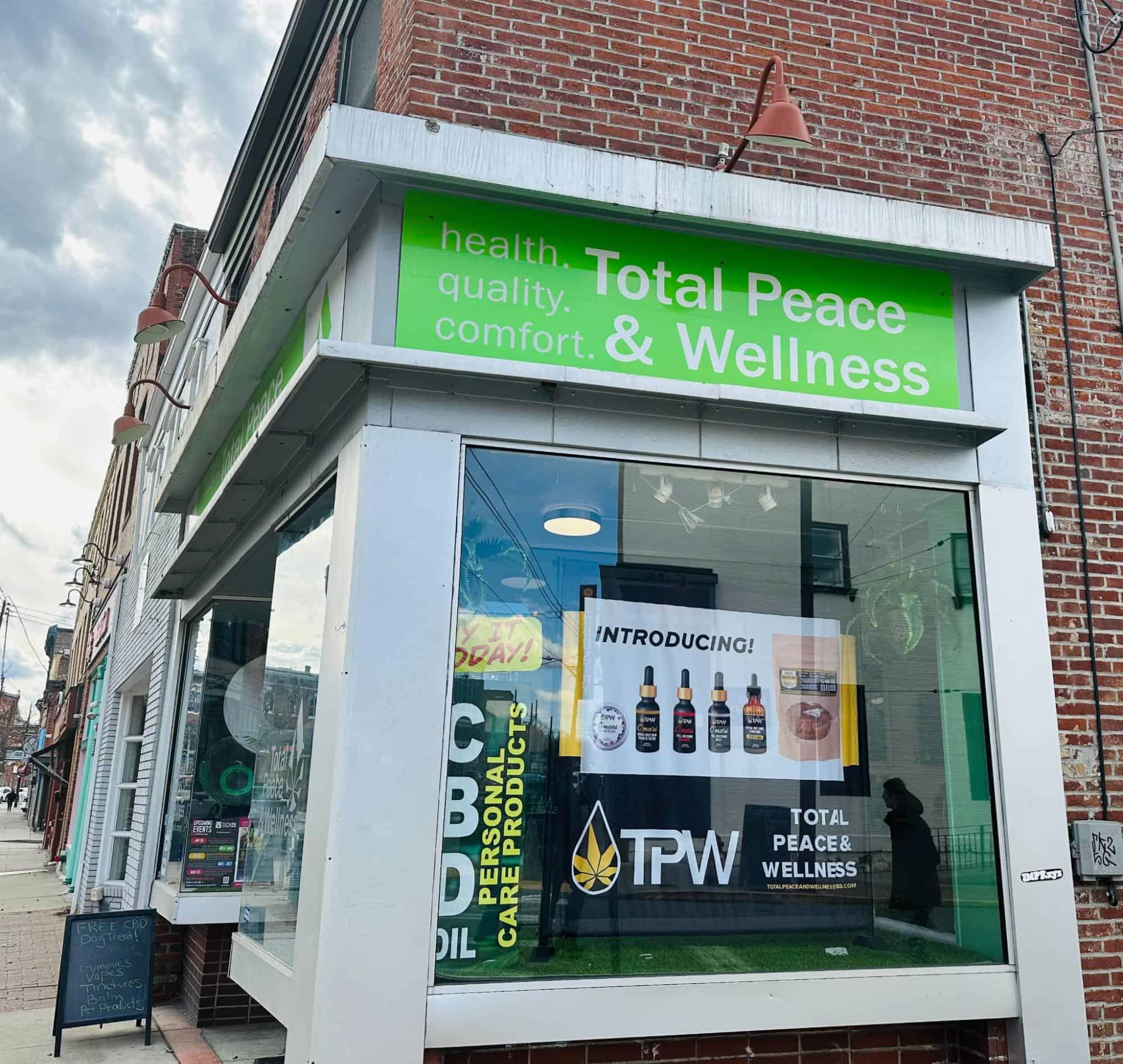 Total Peace and Wellness storefront window