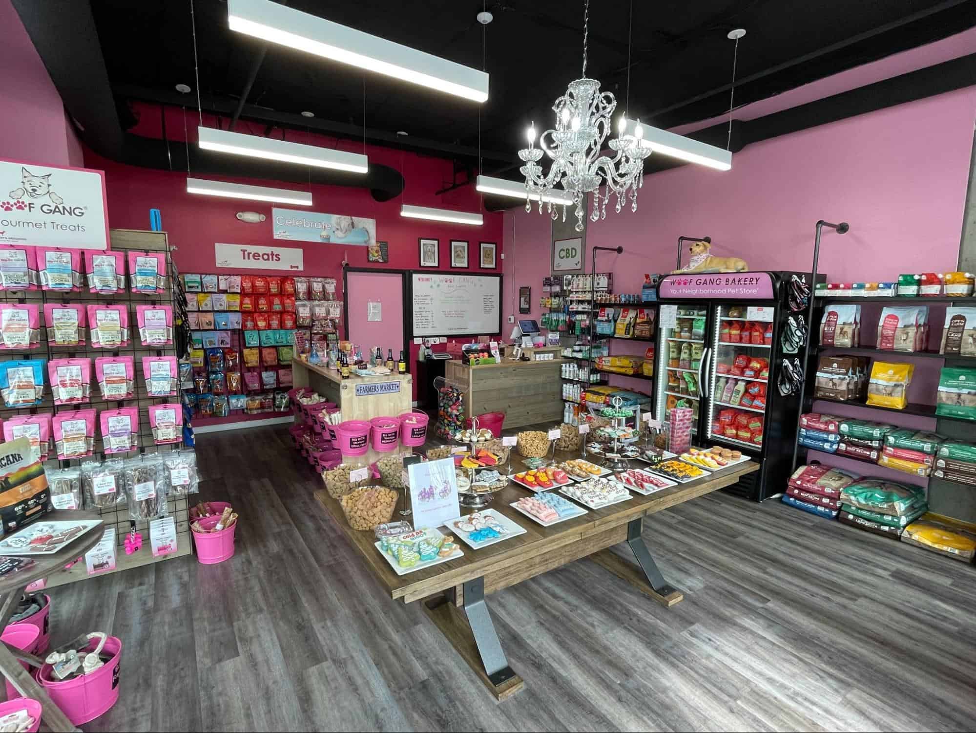 A photo of Woof Gang Bakery's store and products