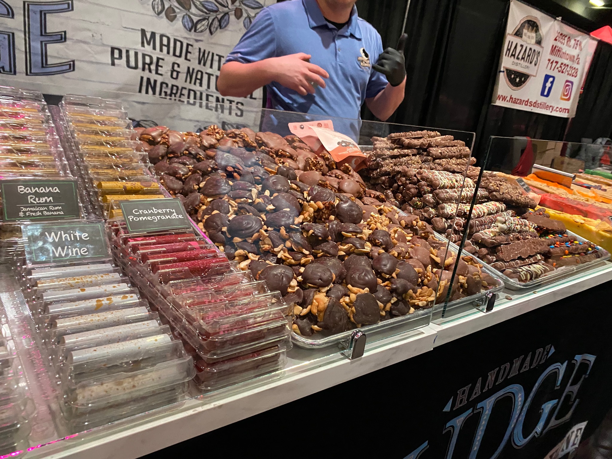 A vendor at the Pittsburgh Chocolate Wine & Whiskey Festival.