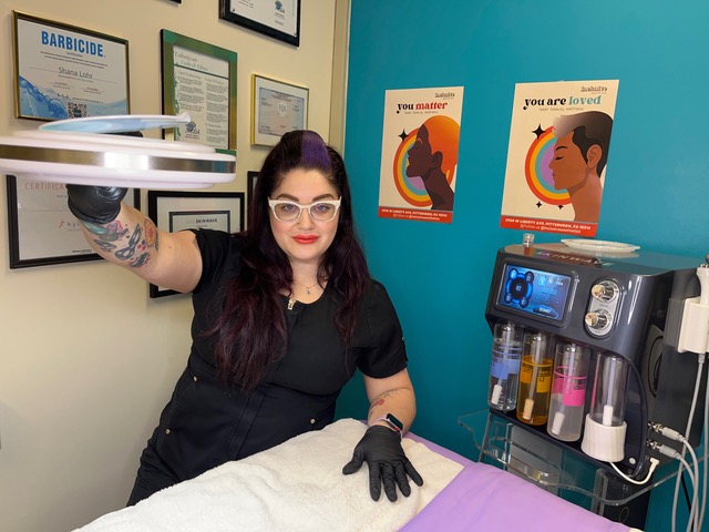 A photo of a person readying equipment at Inclusive Aesthetics, a med spa in Pittsburgh.