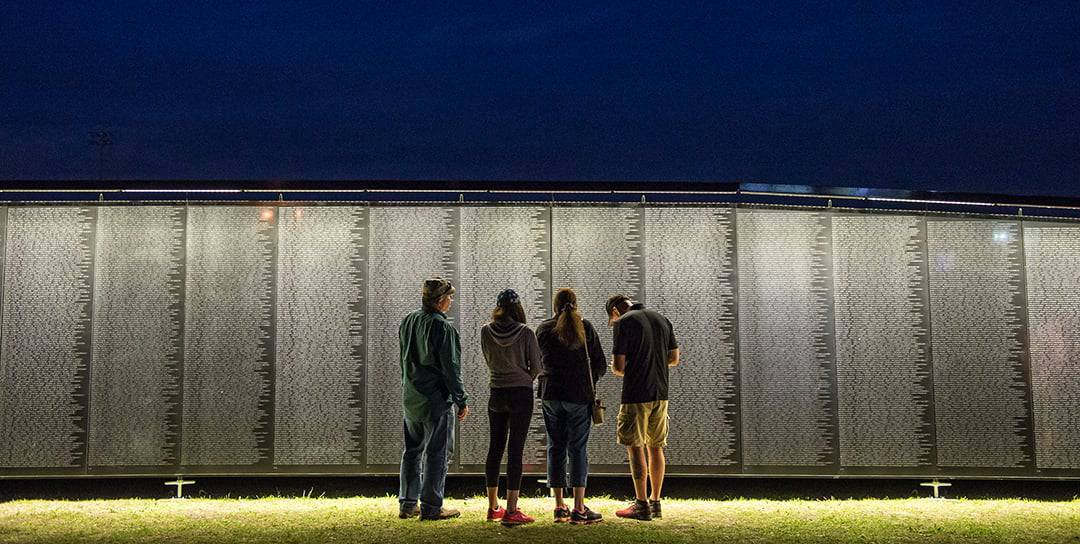 Names listed on The Wall That Heals.