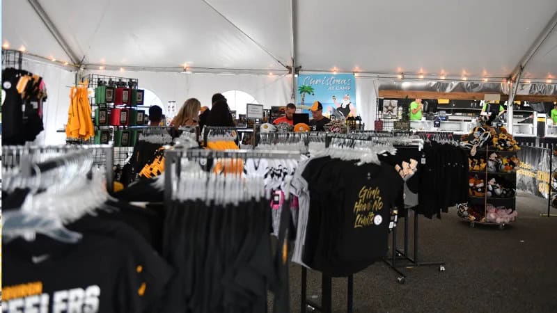 A photo of the Steelers shop at Training Camp.