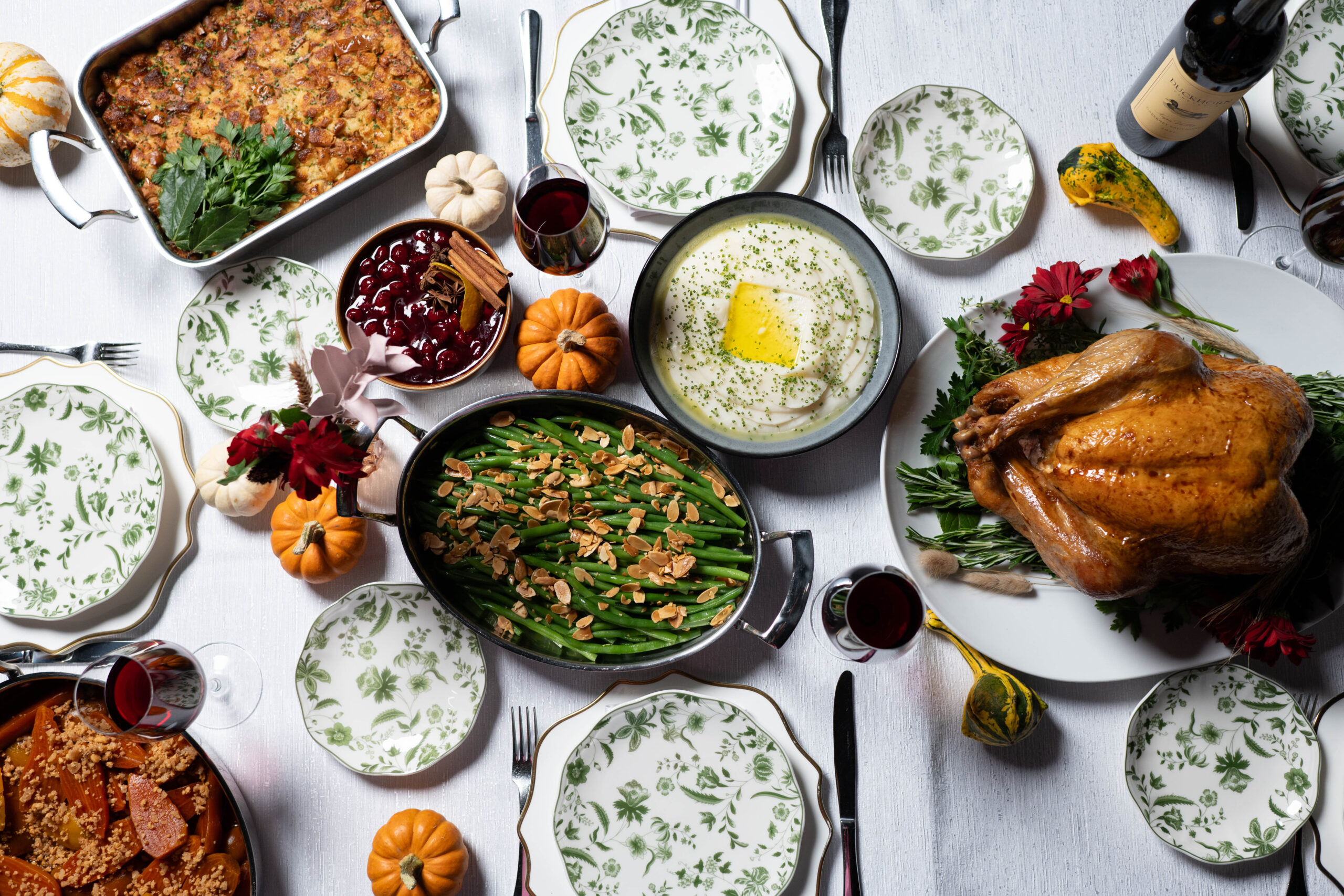 A photo of Thanksgiving dinner served at The Commoner.