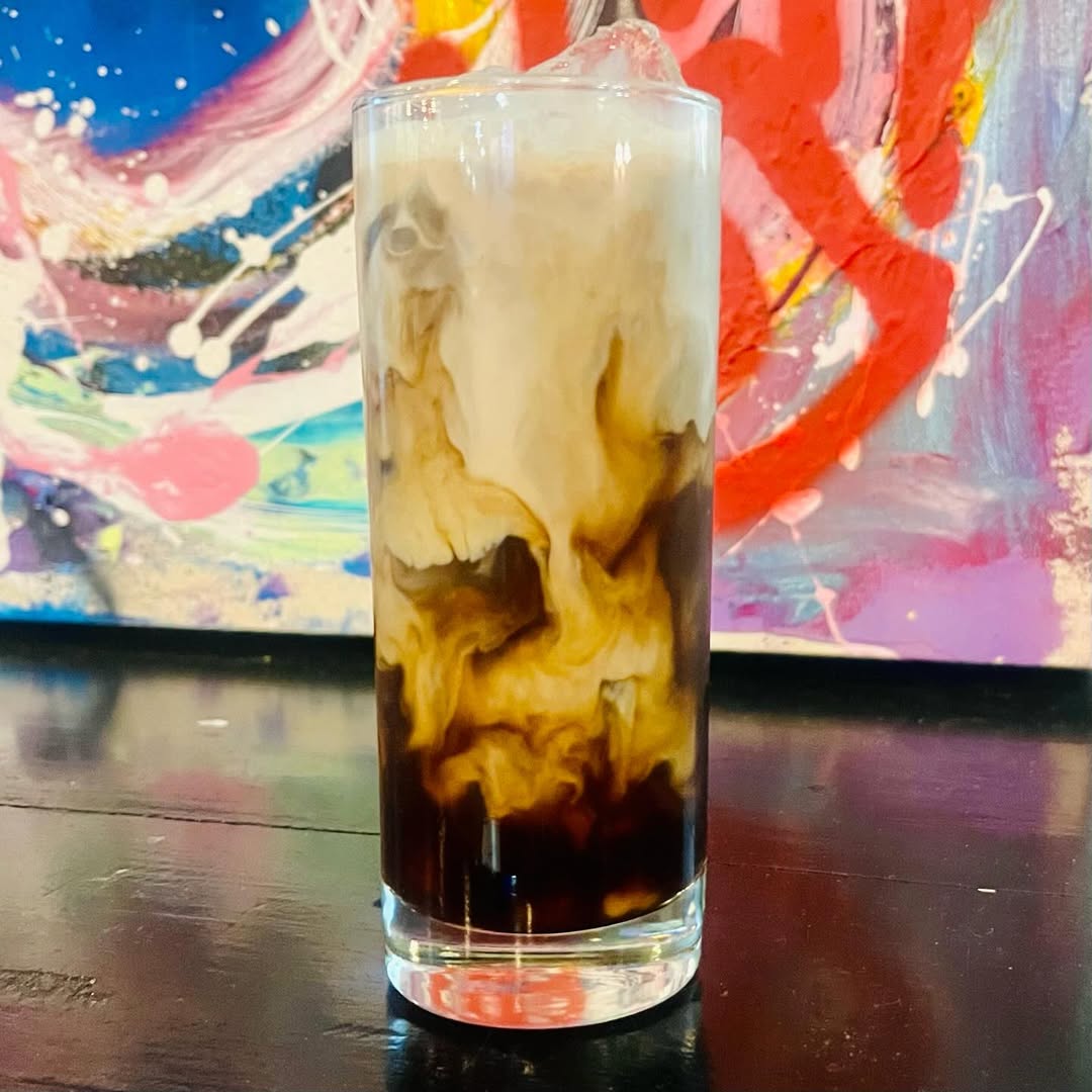 A photo of the Maple Cold Brew at Square Cafe, available around Thanksgiving.